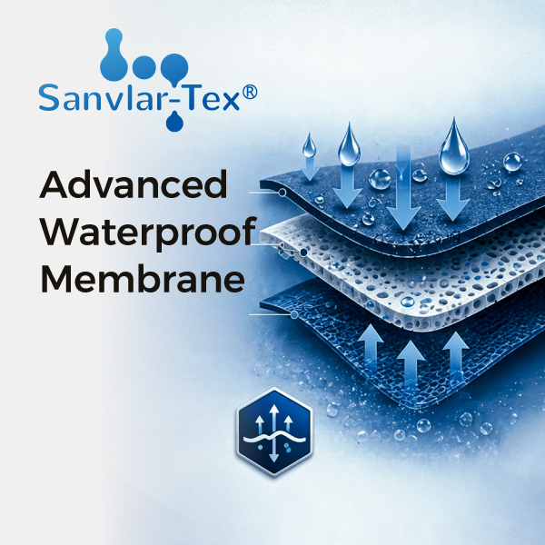Sanvlar-Tex™ wasserdichte Membrantechnologie für atmungsaktive, wasserdichte Sicherheitsschuhe